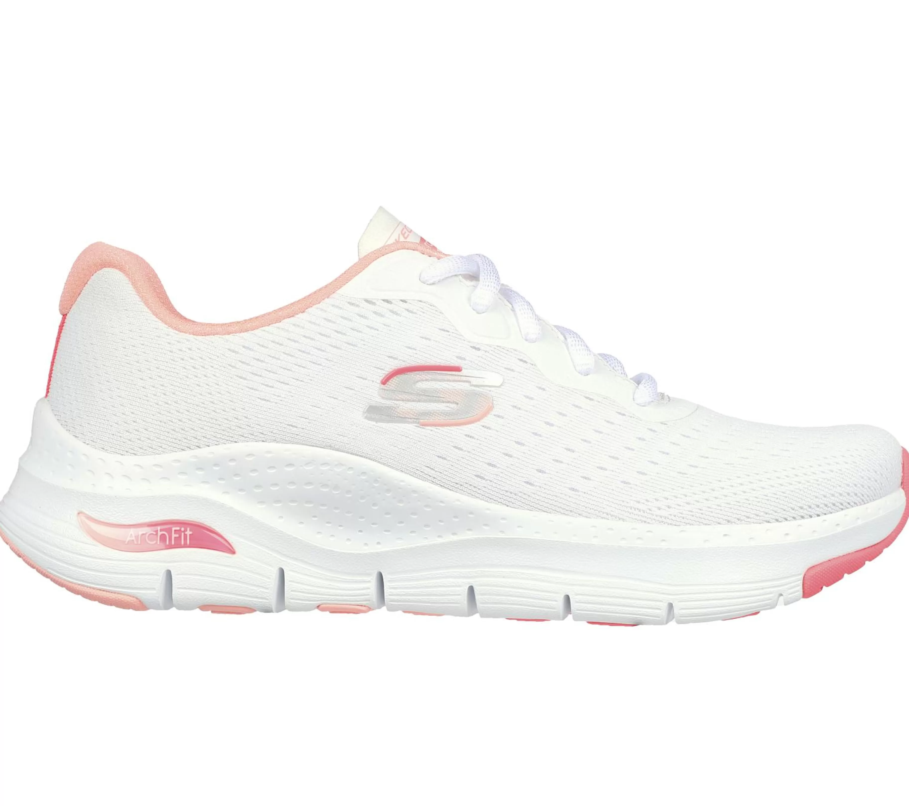 Com Atacadores | Sapatilhas | SKECHERS Arch Fit - Infinity Cool BRANCO / ROSA