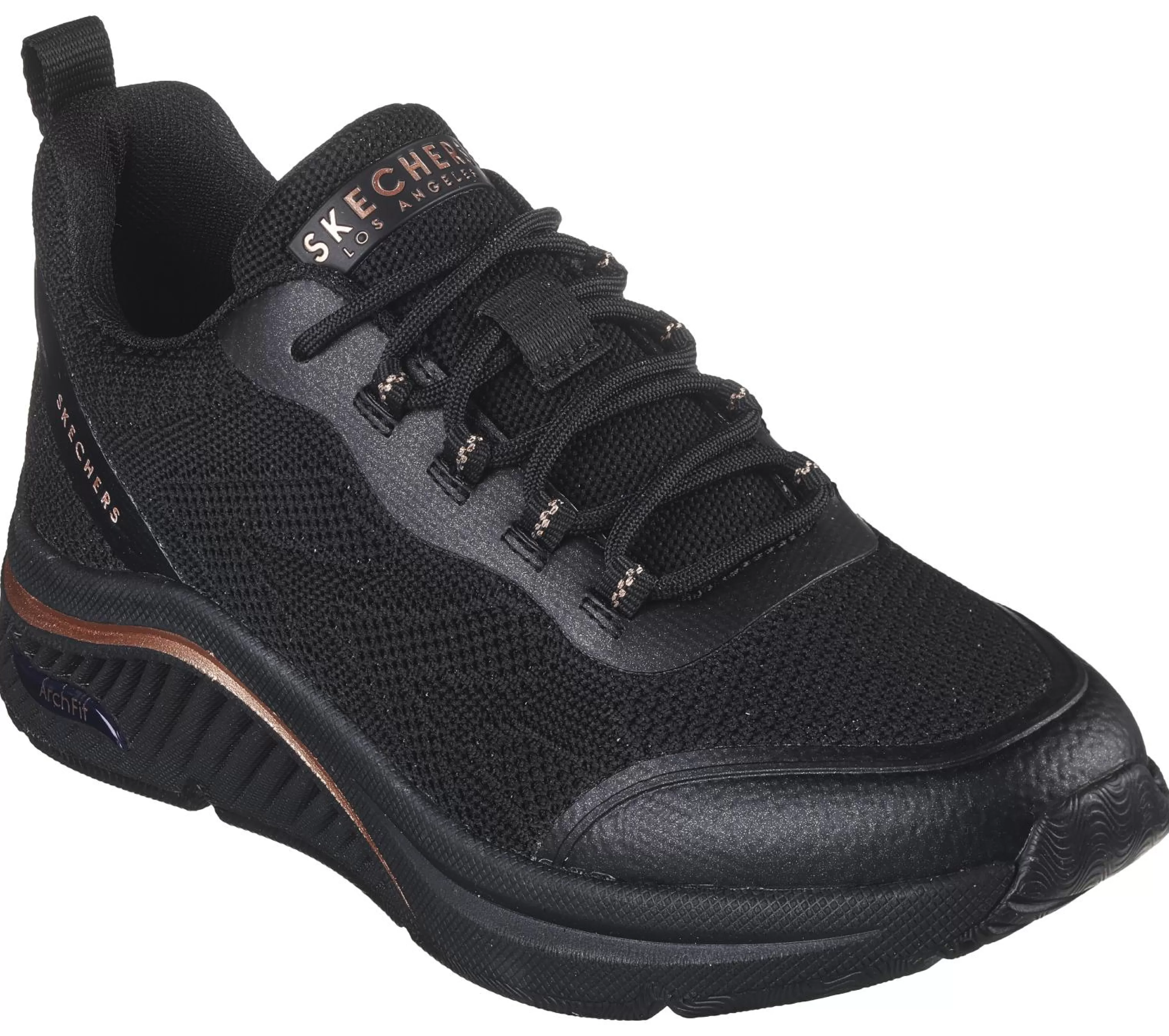 Com Atacadores | Calçado Sem Atacadores | SKECHERS Arch Fit S-Miles - Sonrisas PRETO