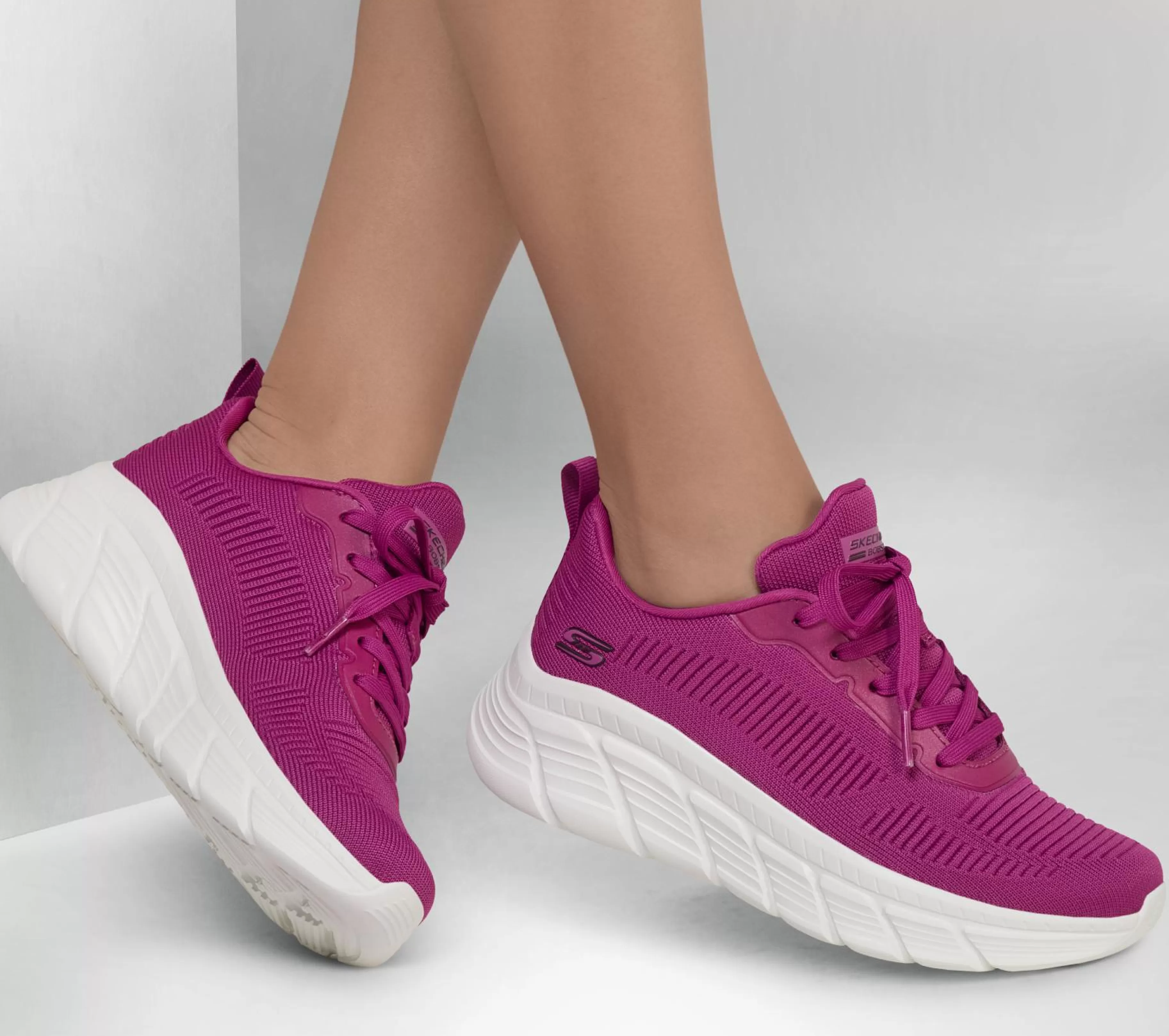 Com Atacadores | Sapatilhas | SKECHERS BOBS Sport B Flex Hi - Flying HI FUCSIA