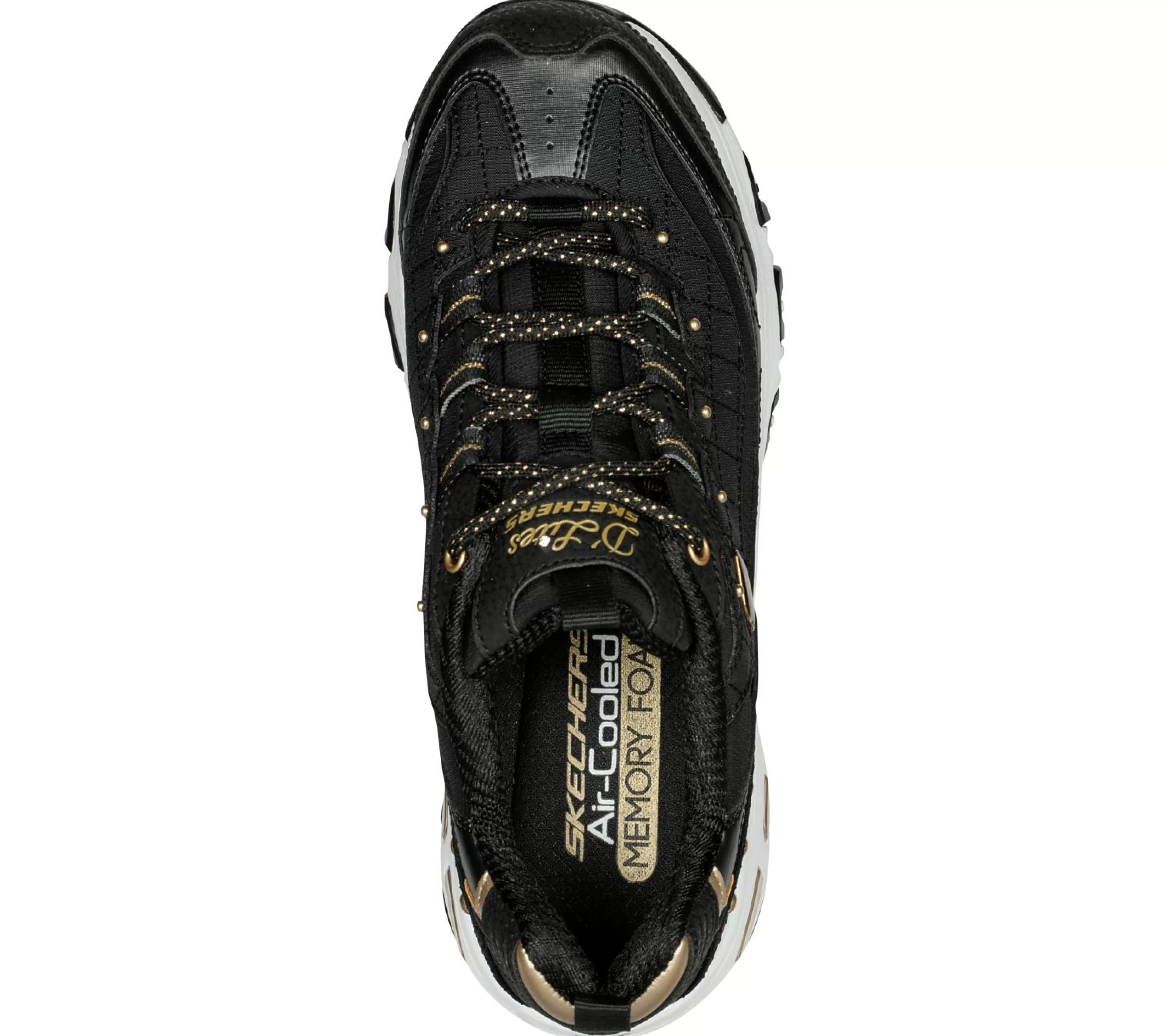 Com Atacadores | Sapatilhas Casuais | SKECHERS D'Lites PRETO / DOURADO