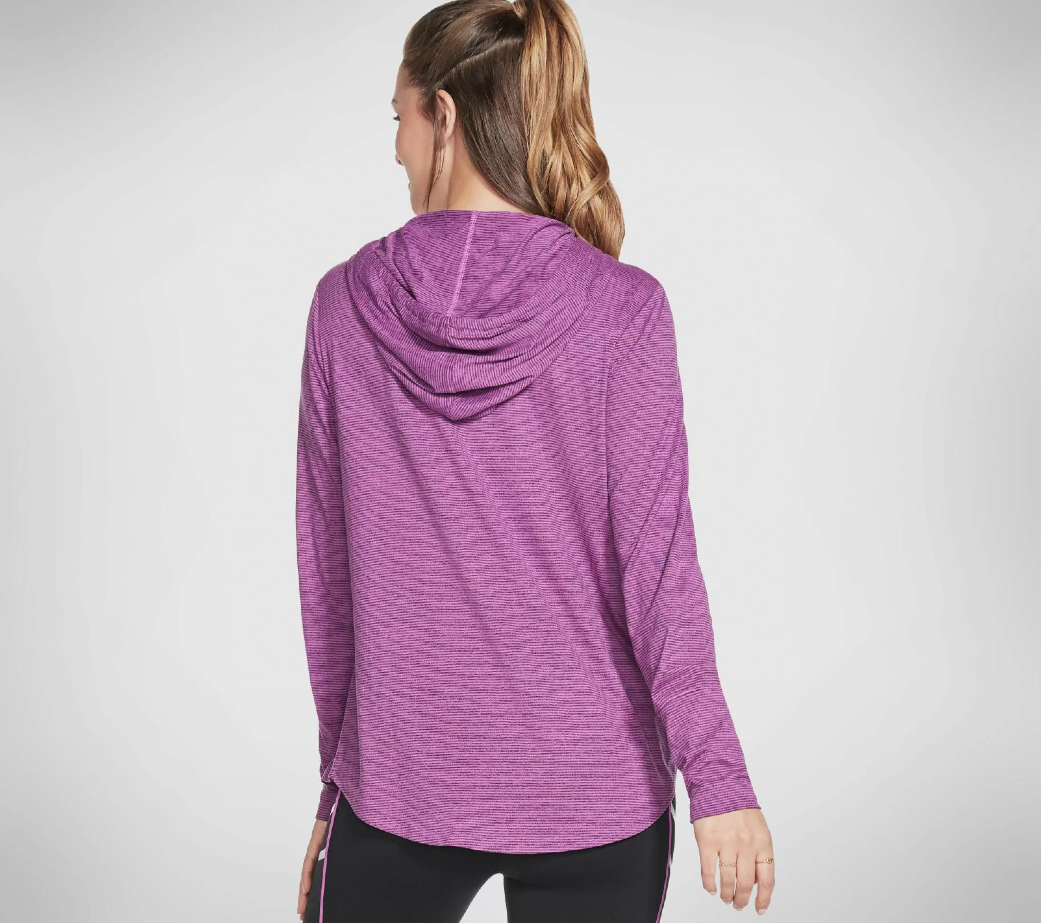 Partes De Cima | Partes De Cima | SKECHERS GOwalk Harmony Stripe Hoodie ROXO / ROSA CHOQUE