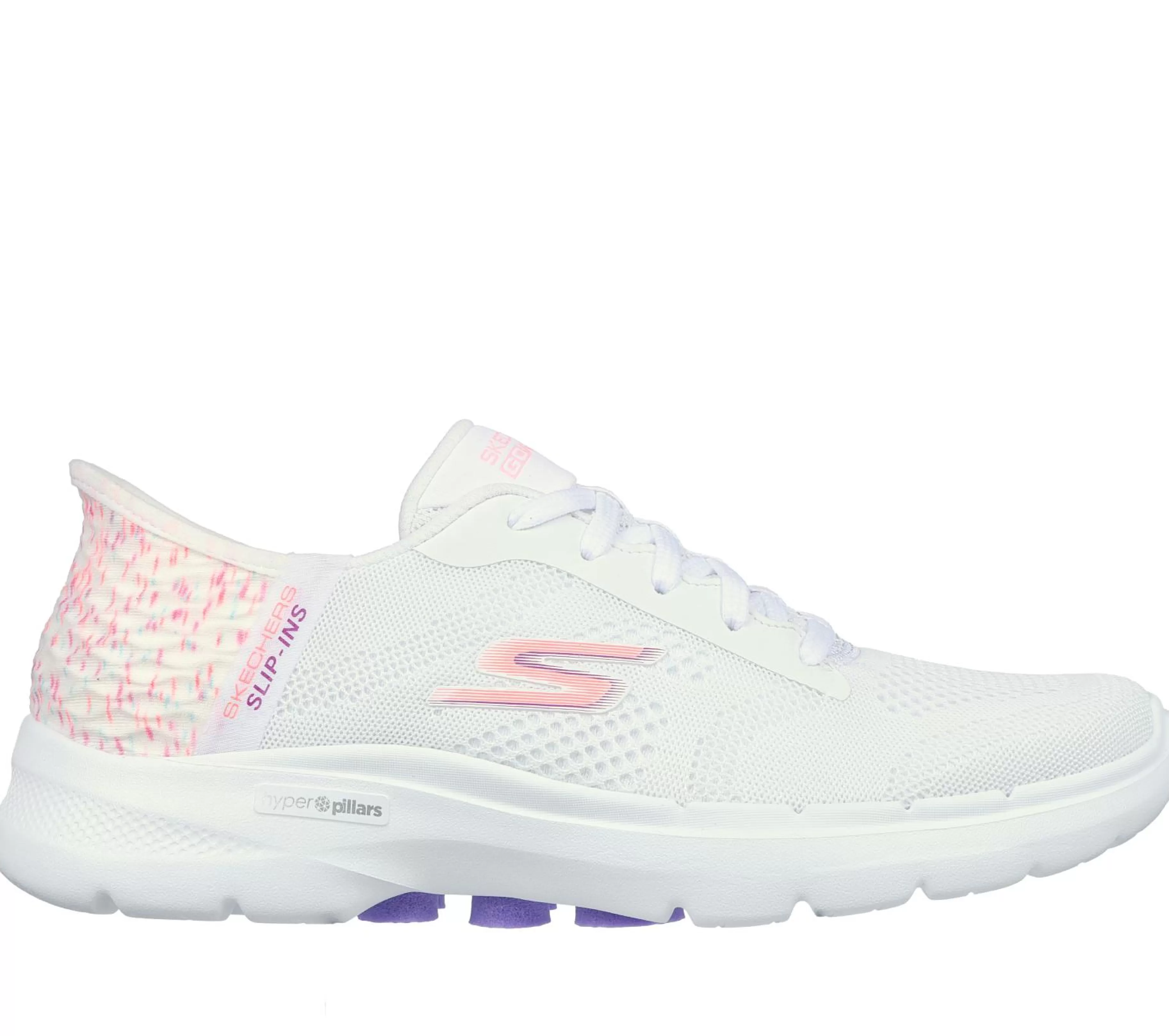 Calçado Sem Atacadores | Hands Free Slip-Ins | SKECHERS Slip-Ins: GO WALK 6 - Vivid Idea BRANCO / MULTICOR