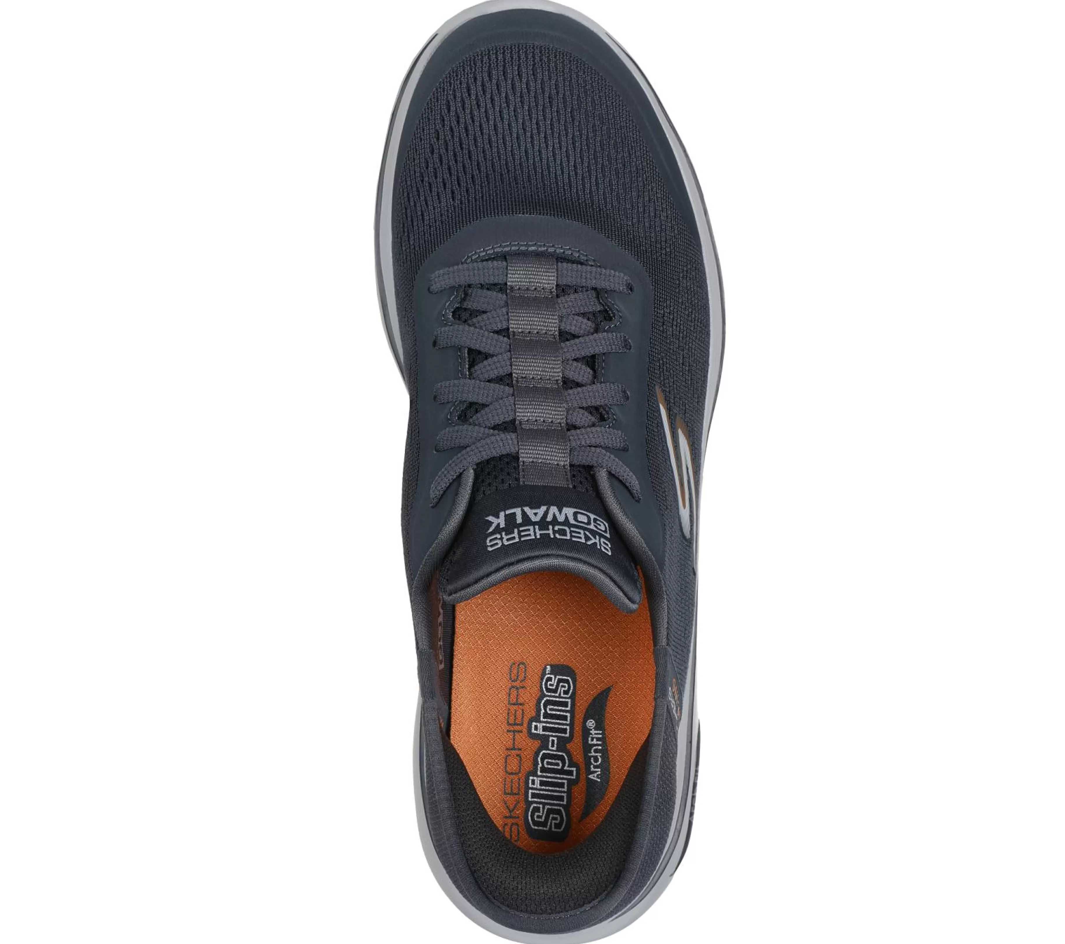 Calçado Sem Atacadores | Hands Free Slip-Ins | SKECHERS Slip-ins: GO WALK AF 2.0 - Simplicity 2 CARVÃO / LARANJA