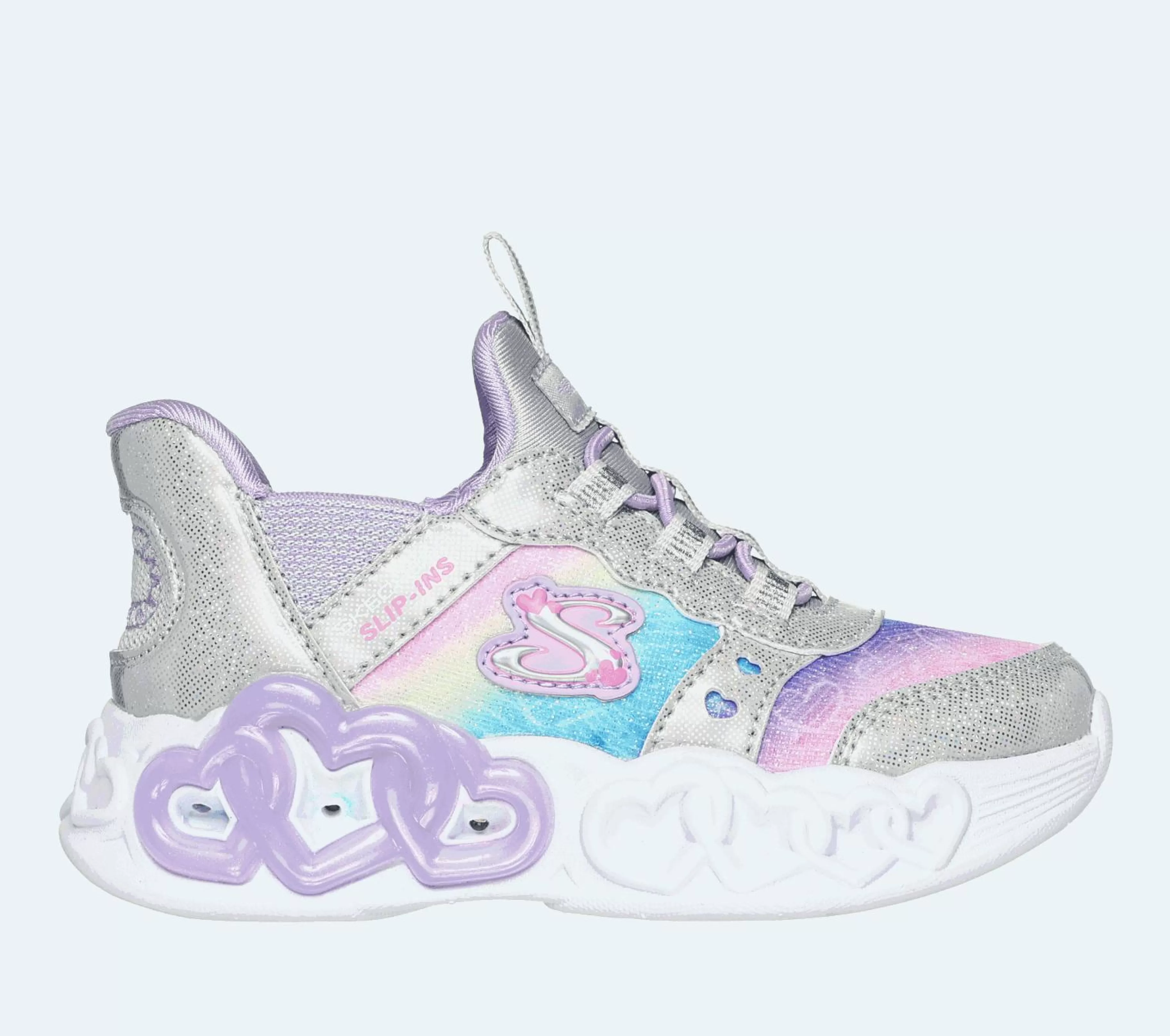 Hands Free Slip-Ins | Sapatilhas | SKECHERS Slip-ins: Infinite Heart Lights PRATEADO / MULTICOR