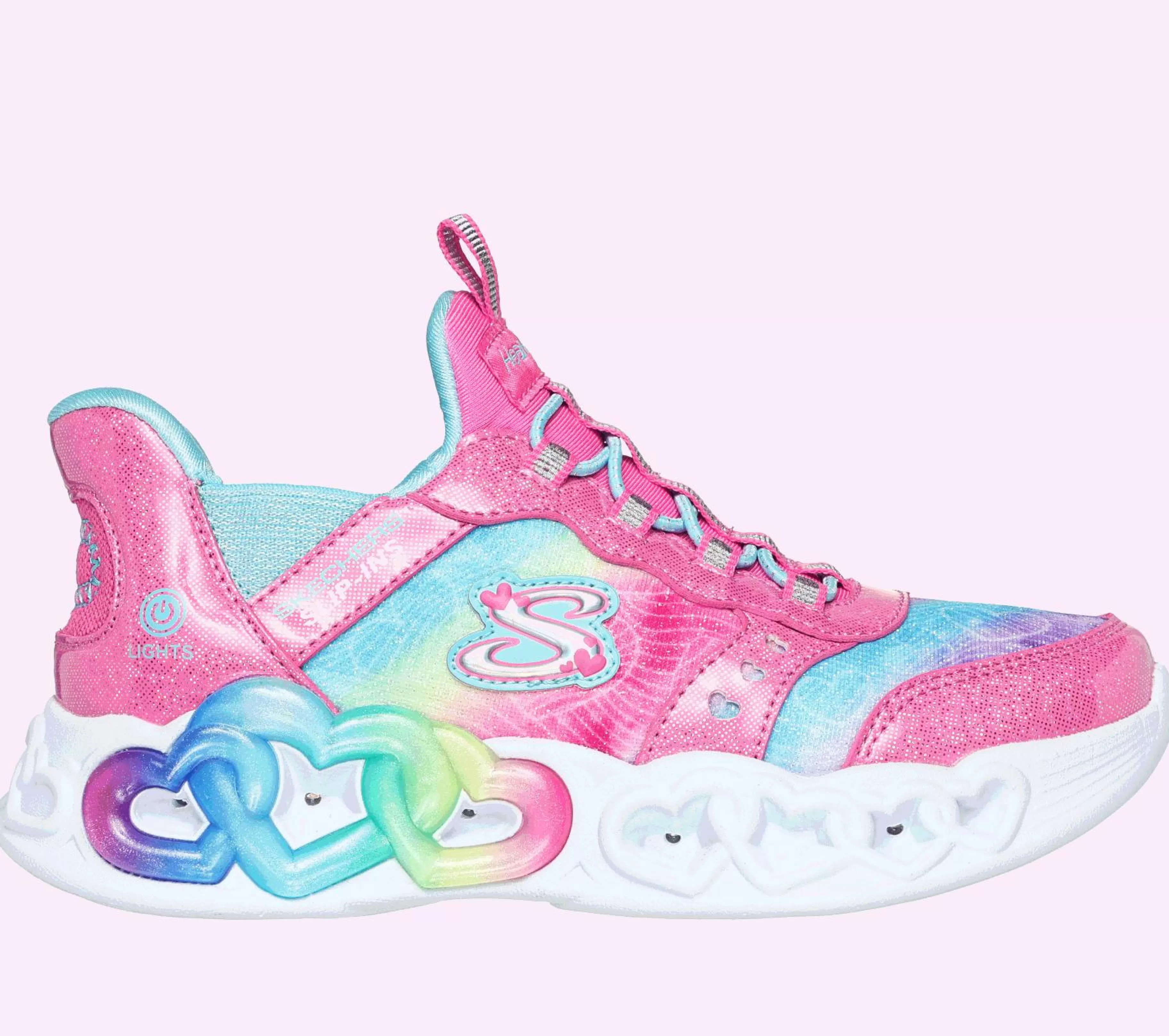 Hands Free Slip-Ins | Sapatilhas | SKECHERS Slip-ins: Infinite Heart Lights ROSA / MULTICOR