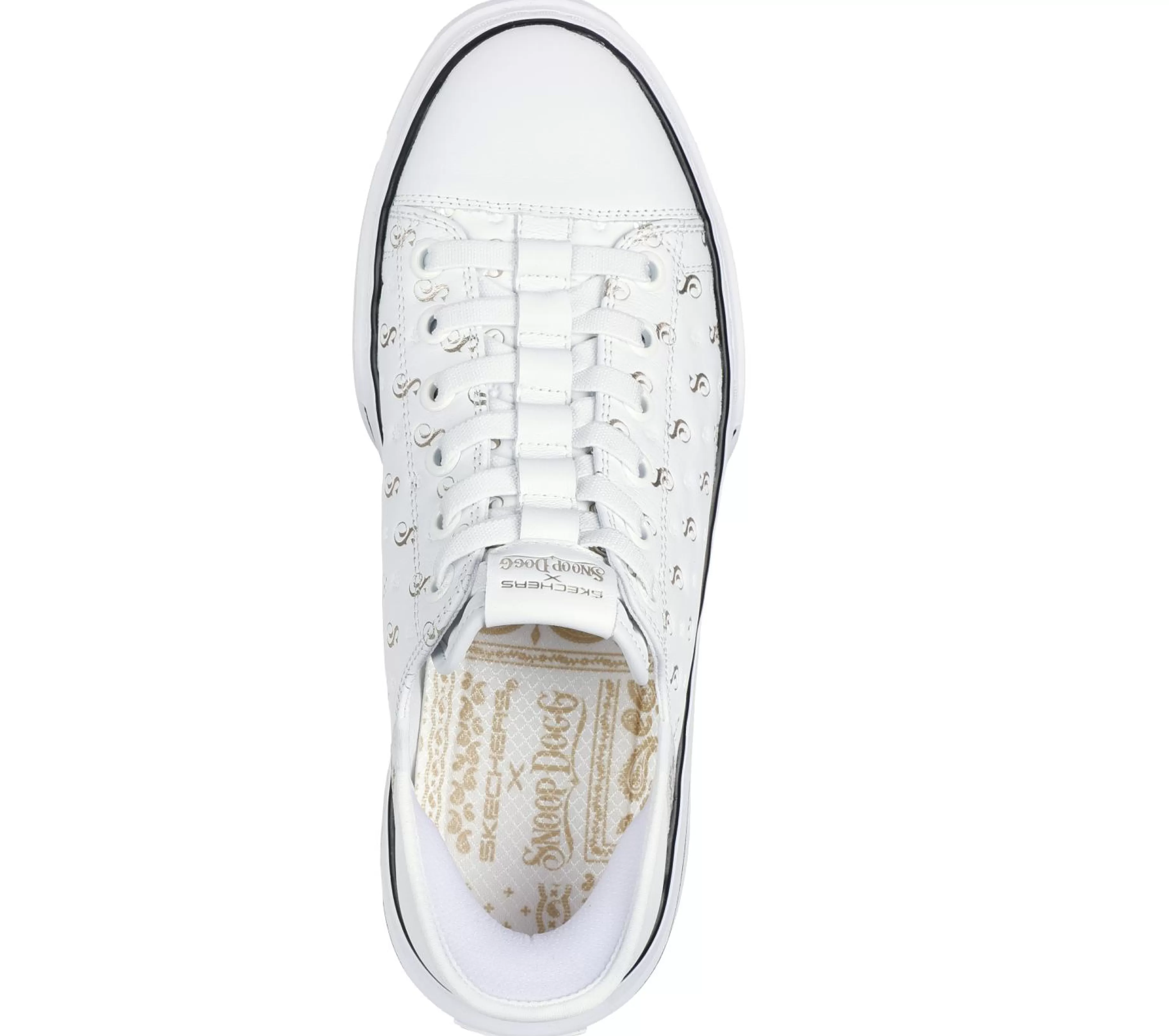 Hands Free Slip-Ins | SKECHERS Slip-ins: Snoop One - Low Dogg S-Print BRANCO / DOURADO