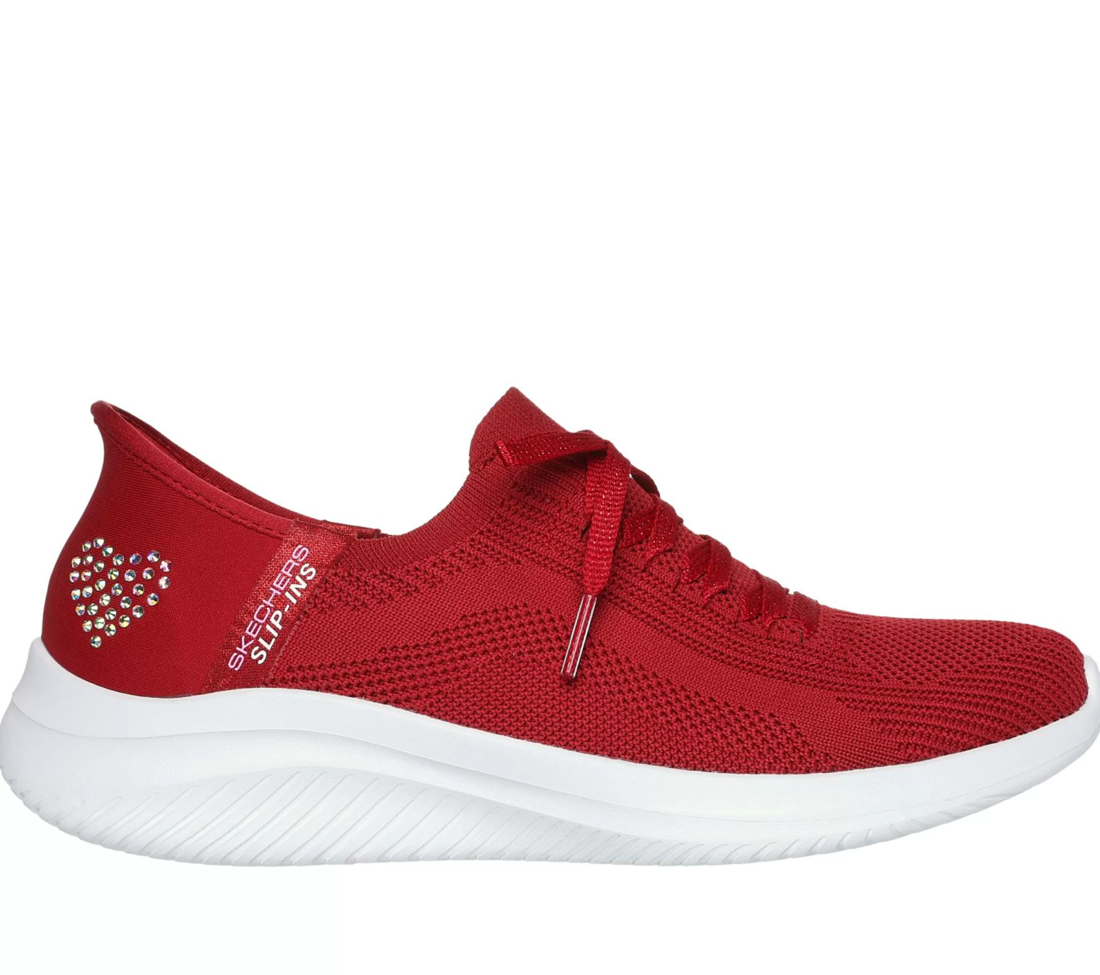 Calçado Sem Atacadores | Hands Free Slip-Ins | SKECHERS Slip-ins: Ultra Flex 3.0 - Heart Me VERMELHO