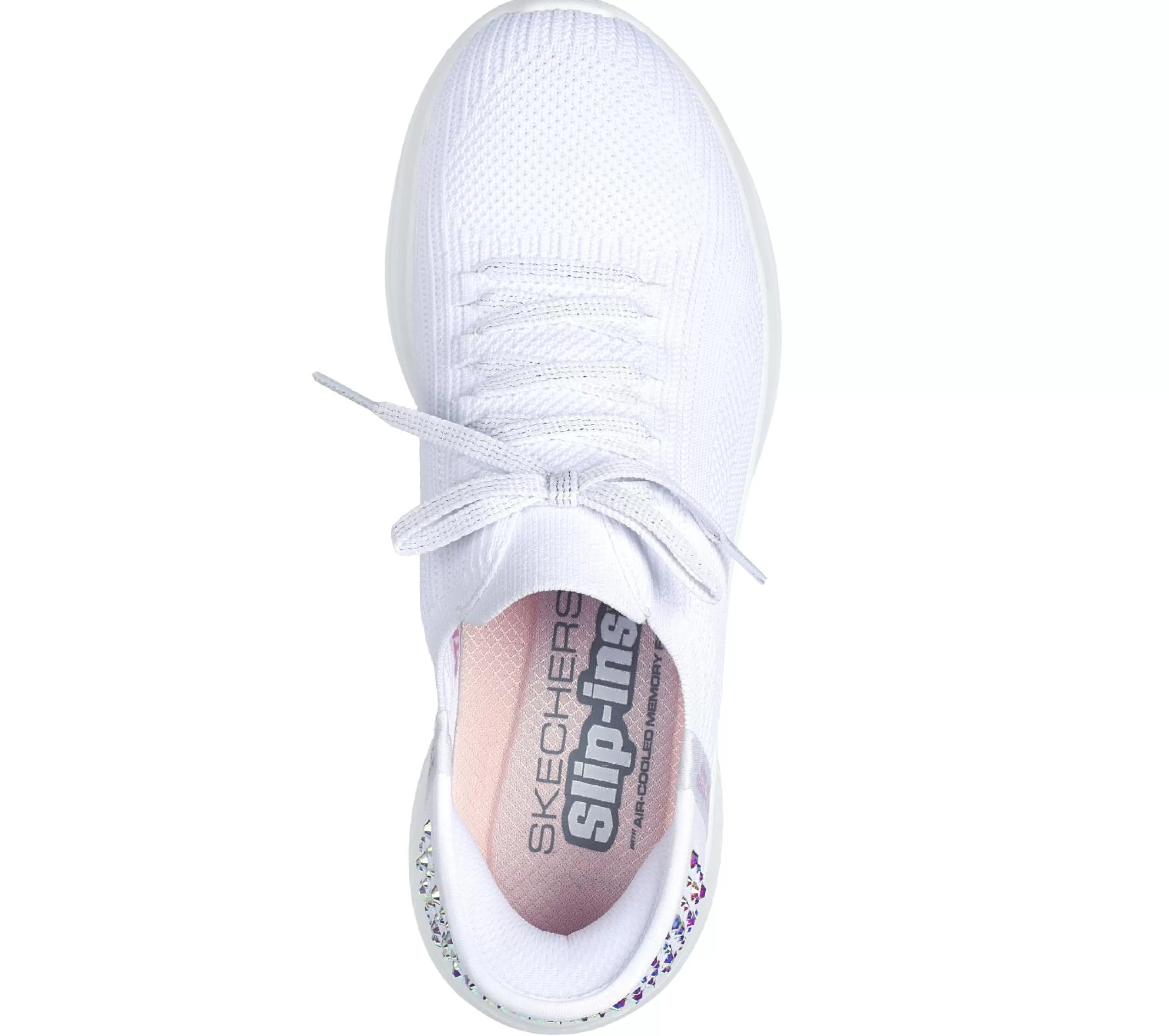 Calçado Sem Atacadores | Hands Free Slip-Ins | SKECHERS Slip-ins: Ultra Flex 3.0 - Shining Glitz BRANCO