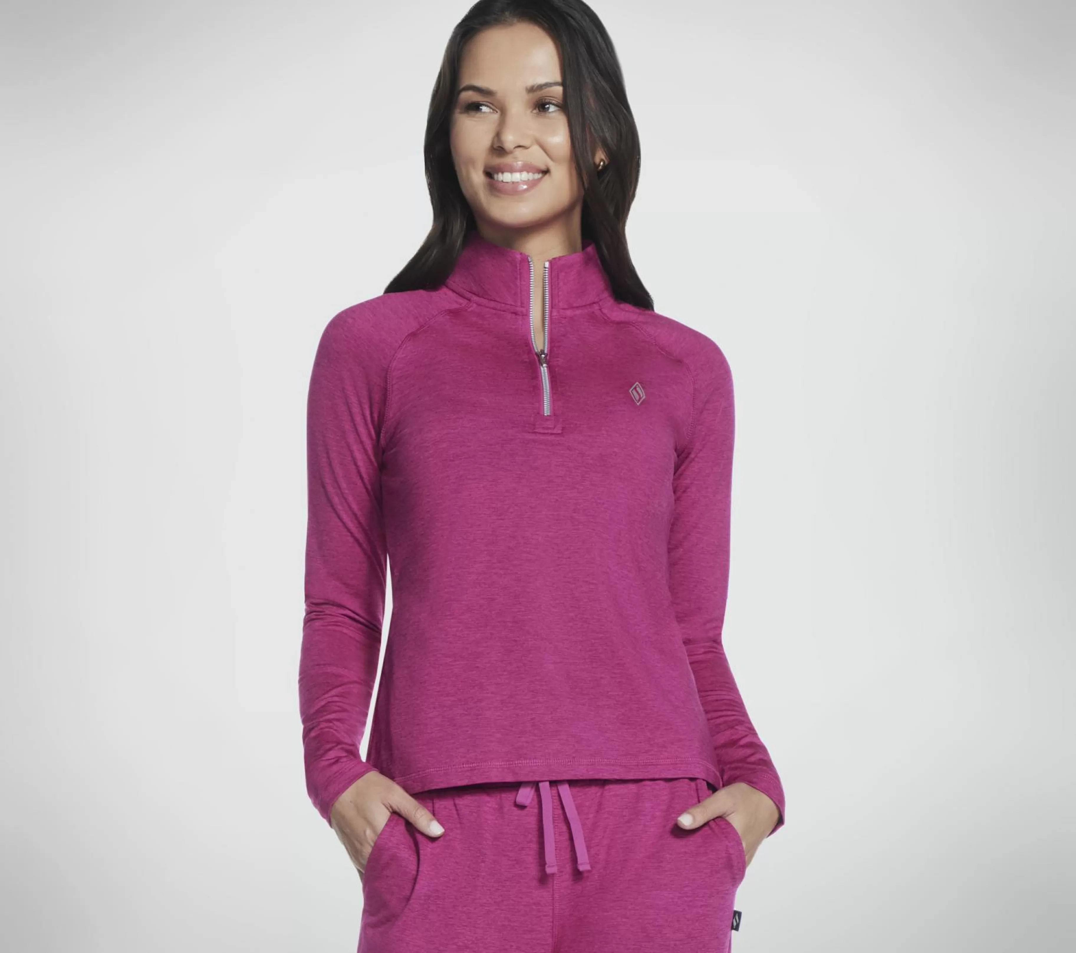 Partes De Cima | Partes De Cima | SKECHERS SKECH-KNITS ULTRA GO 1/4 Zip ROSA