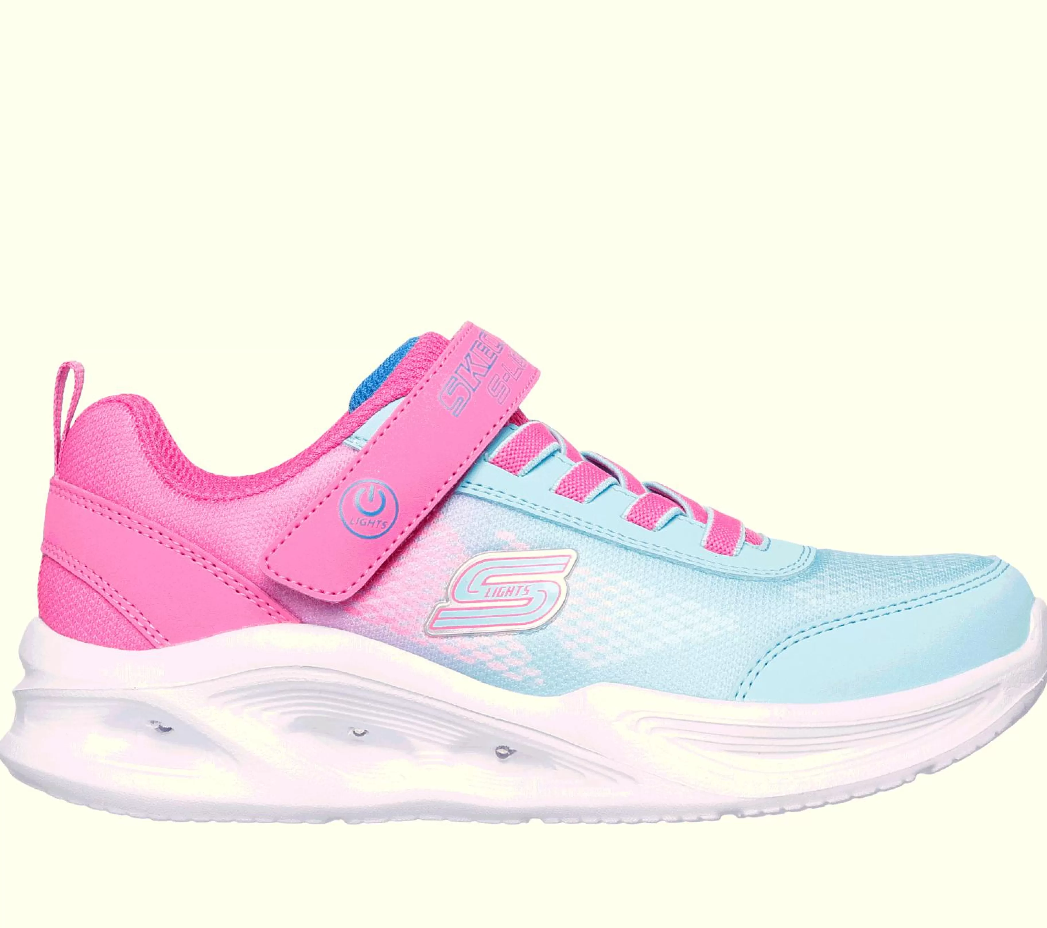 Sapatilhas | Luzes | SKECHERS S-Lights: Sola Glow - Ombre Deluxe ROSA / TURQUESA