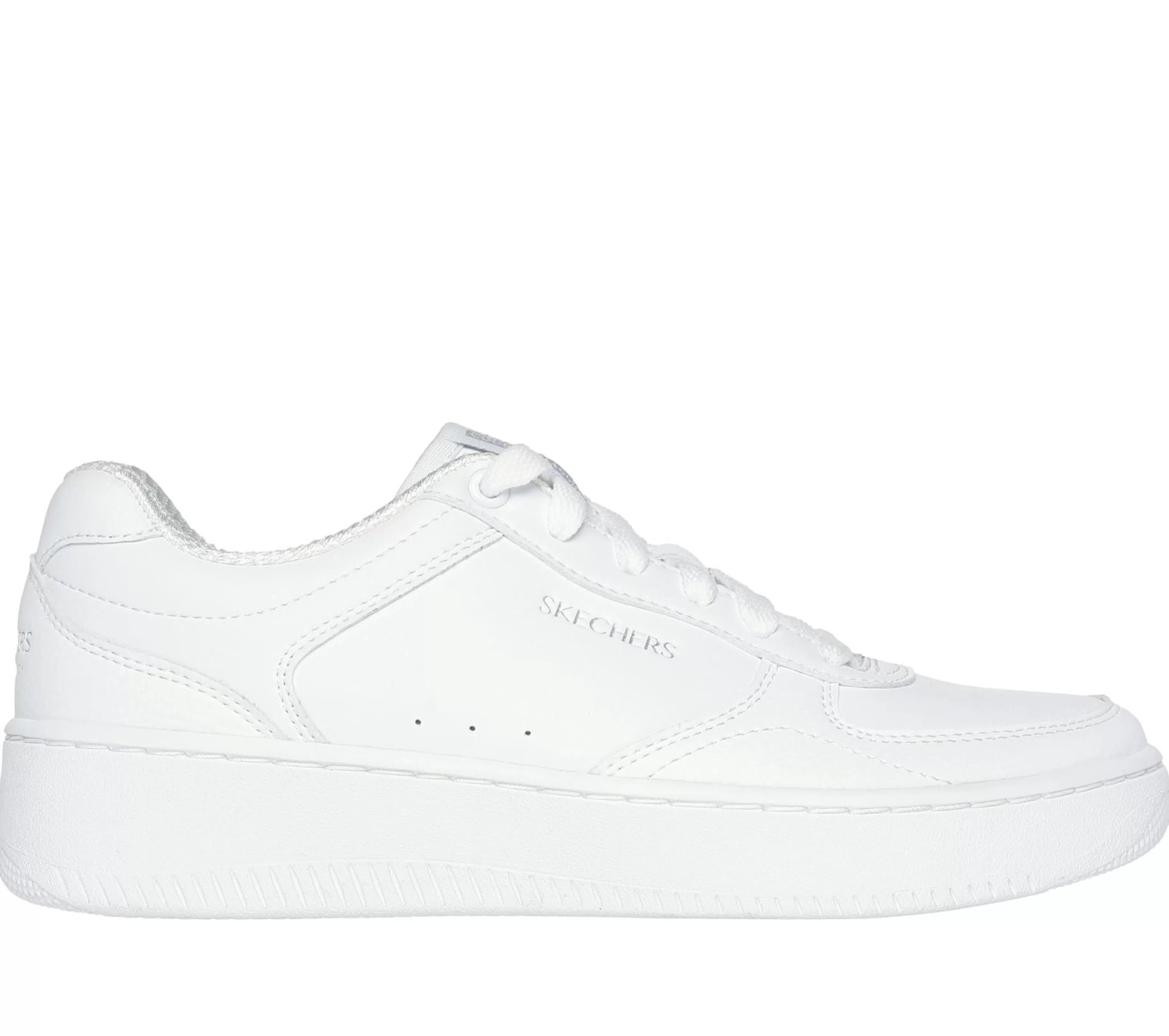 Com Atacadores | Sapatilhas Casuais | SKECHERS Sport Court 2.0 - Core Essential BRANCO