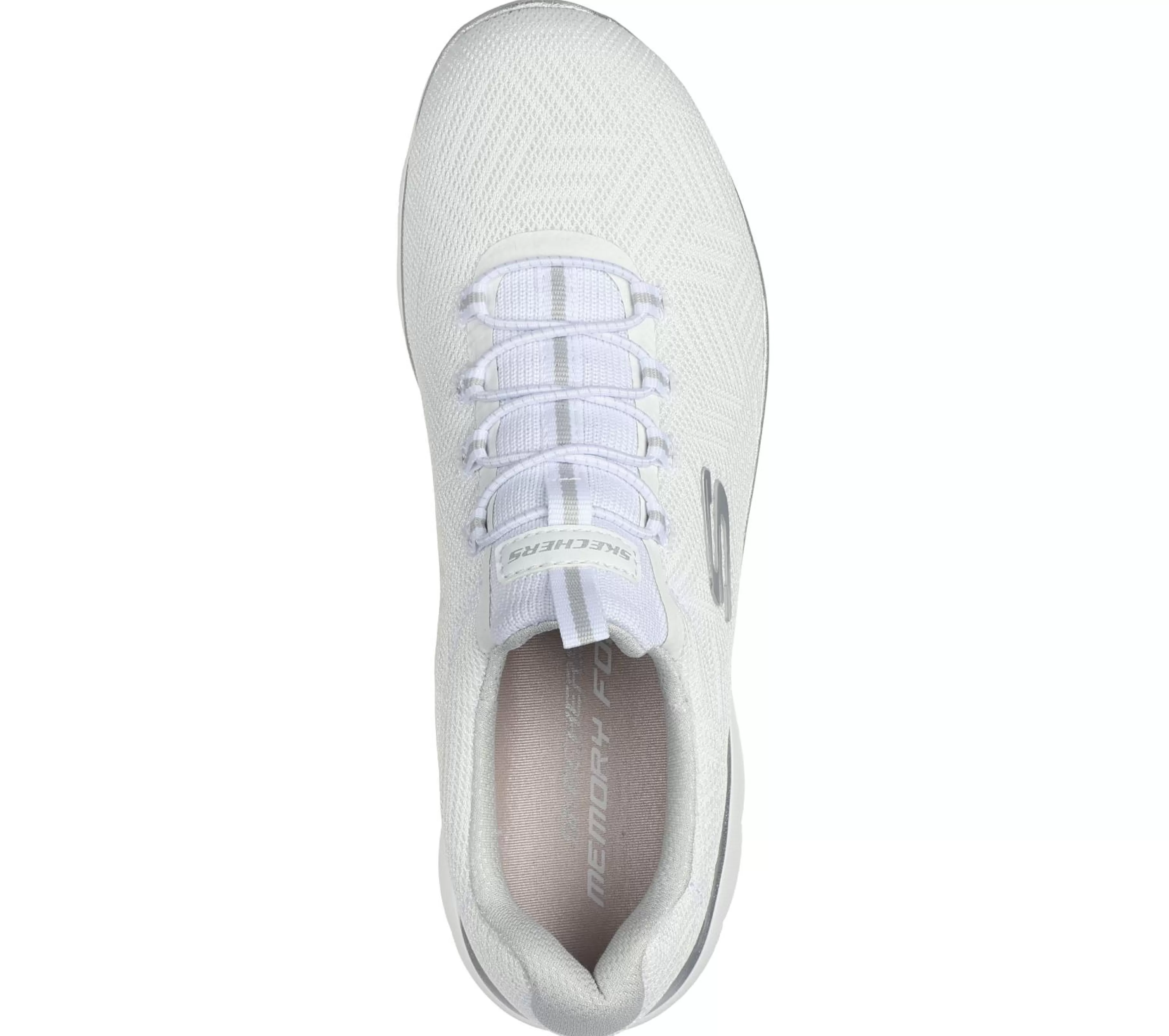 Calçado Sem Atacadores | Sapatilhas Casuais | SKECHERS Summits - Artistry Chic BRANCO / PRATEADO