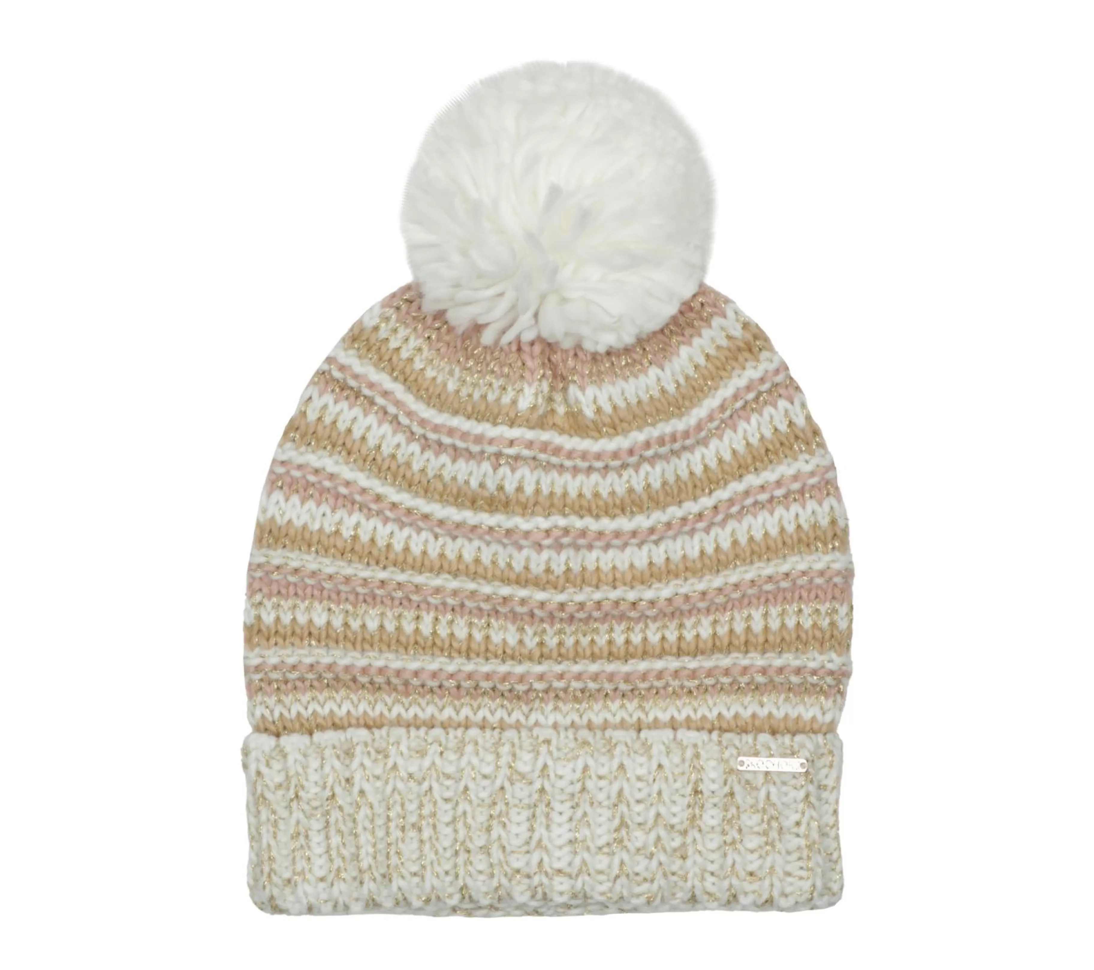 Equipamento Para O Frio | Acessórios Para A Cabeça | SKECHERS Textured Stripe Chunk Beanie NATURAL