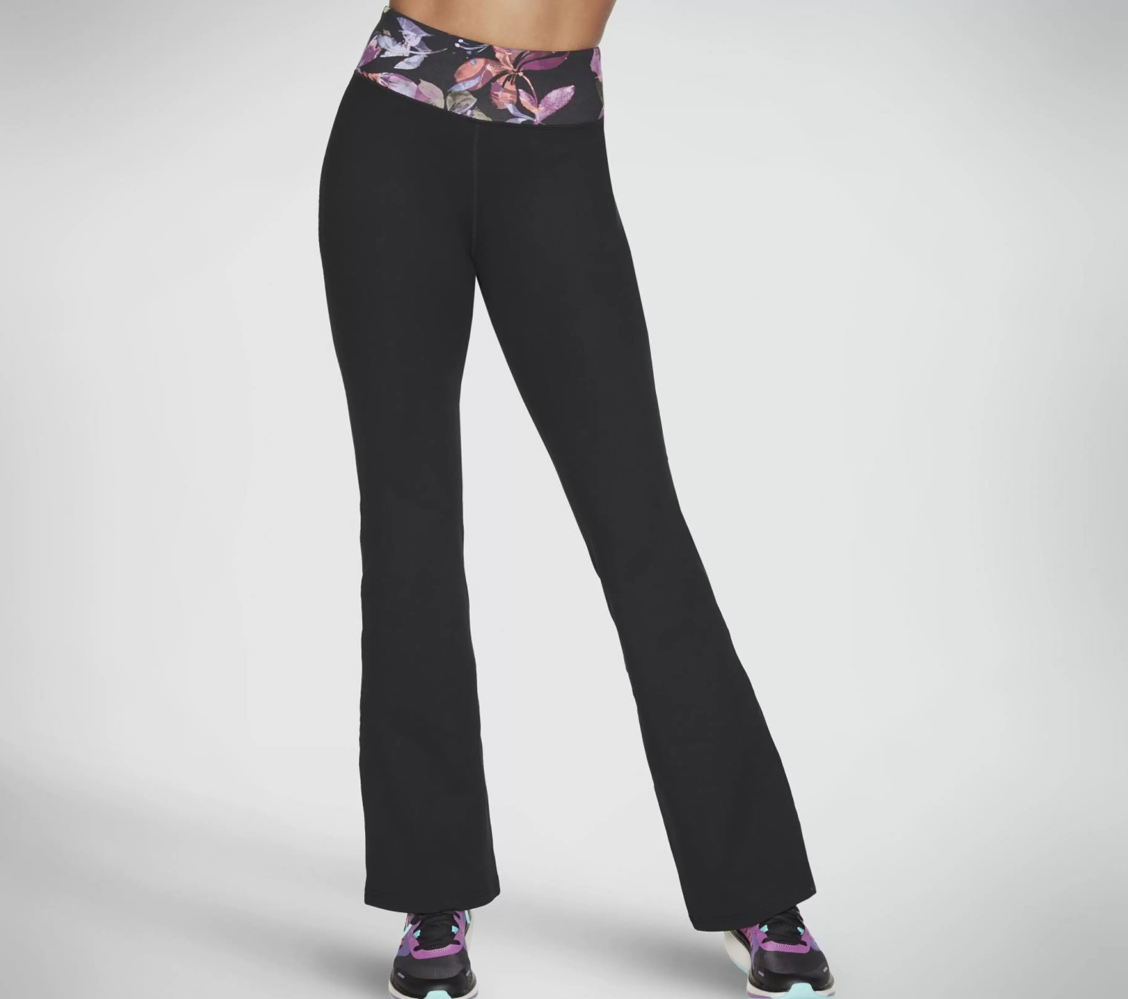 Calças | Partes De Baixo | SKECHERS The GO FLEX Ultraviolet Flare Pant PRETO / ROXO