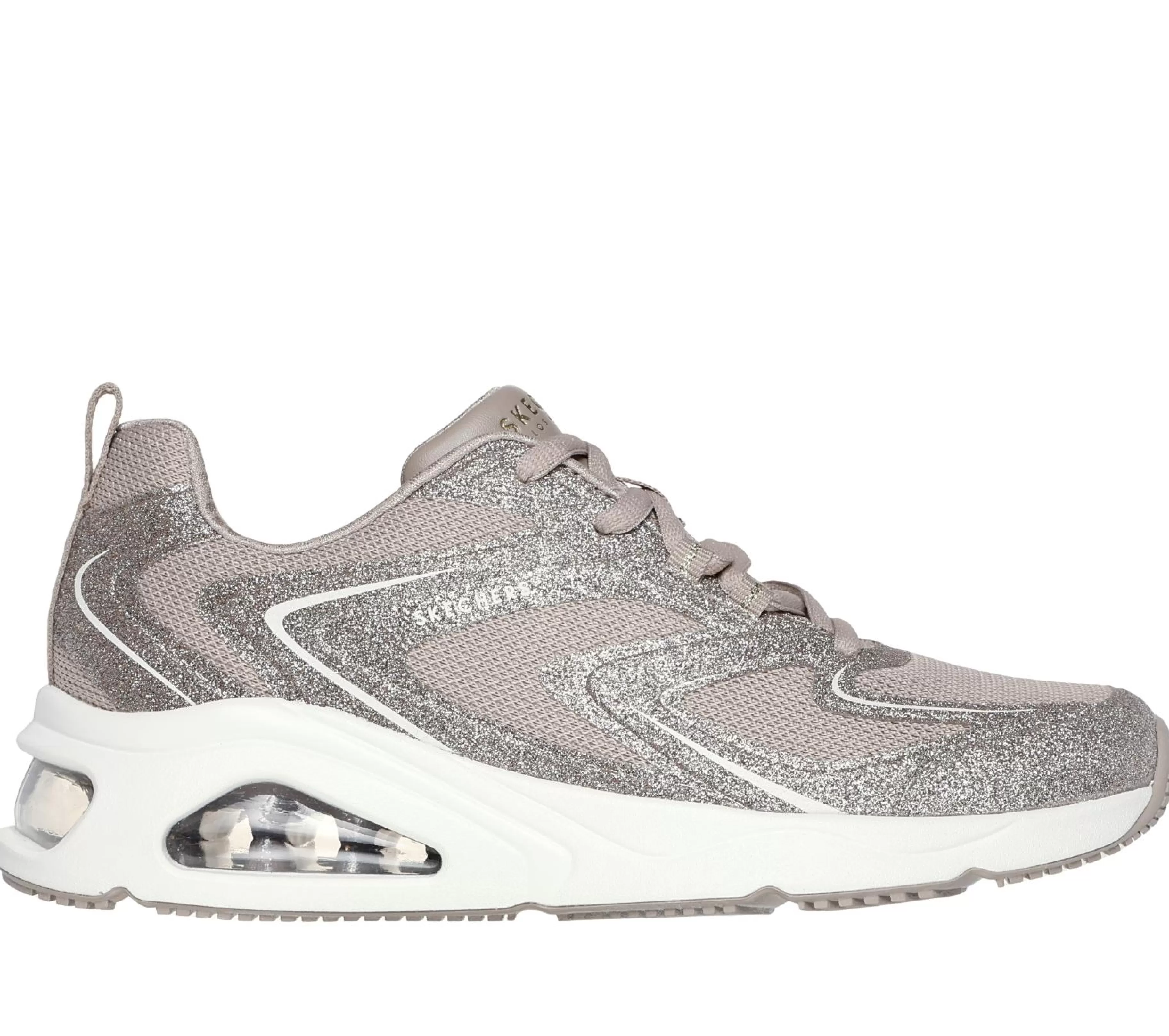 Com Atacadores | Sapatilhas Casuais | SKECHERS Tres-Air Uno - Glit-Airy TAUPE