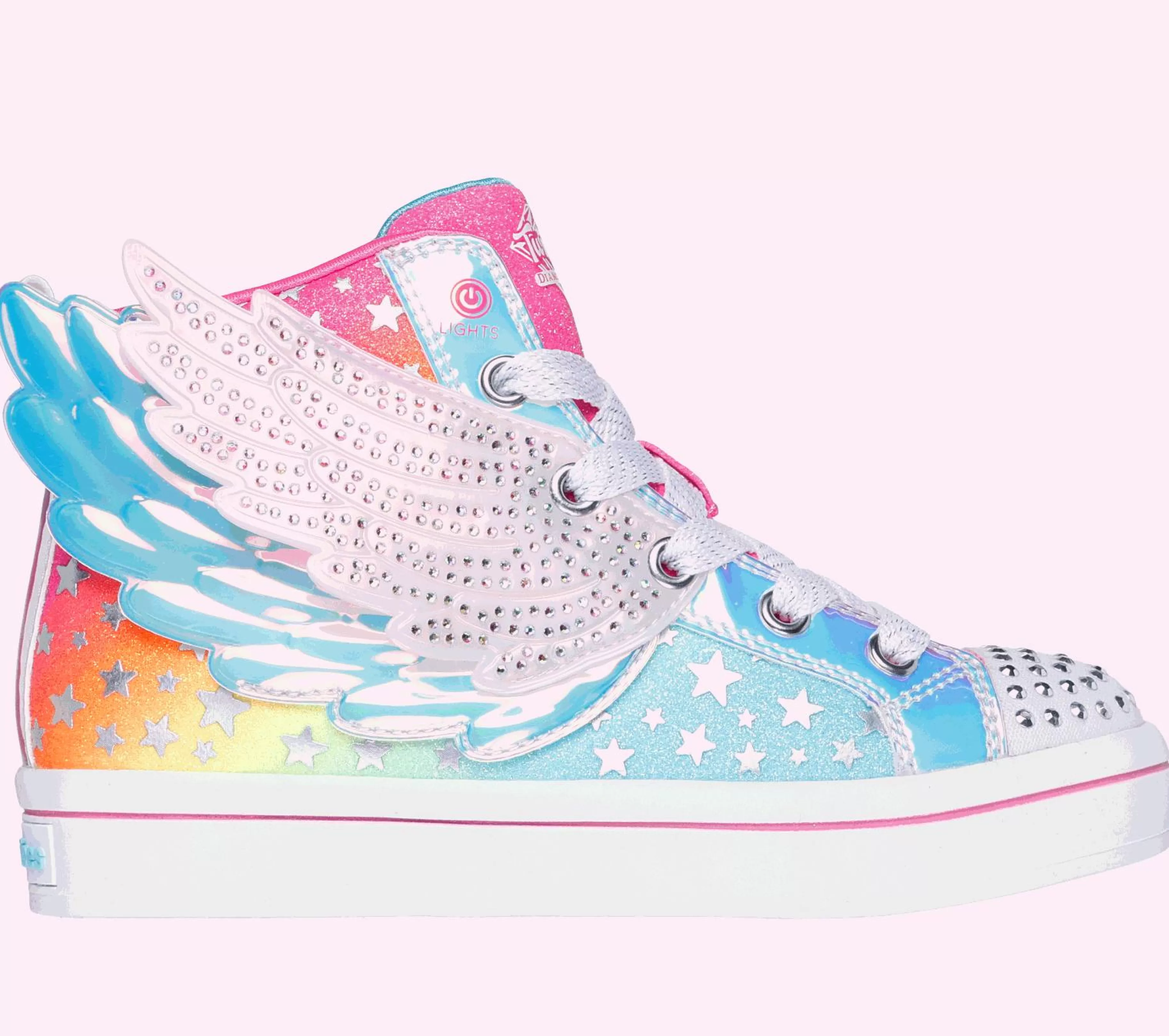 Luzes | Sapatilhas | SKECHERS Twinkle Toes: Twi-Lites 2.0 - Dreamy Wings ROSA CHOQUE / MULTICOR