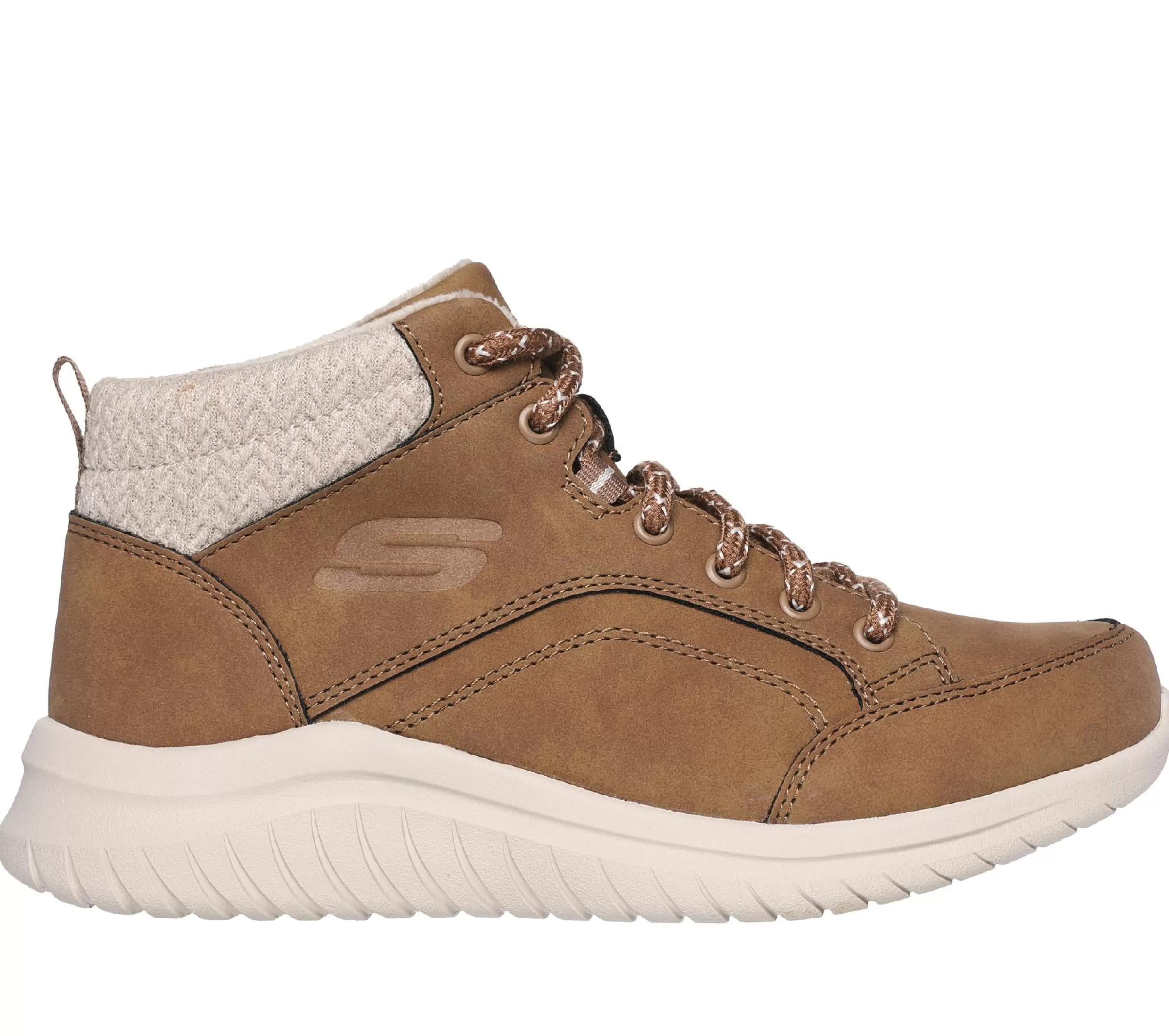 Com Atacadores | Botas | SKECHERS Ultra Flex 2.0 - Casual Mix CASTANHO CLARO