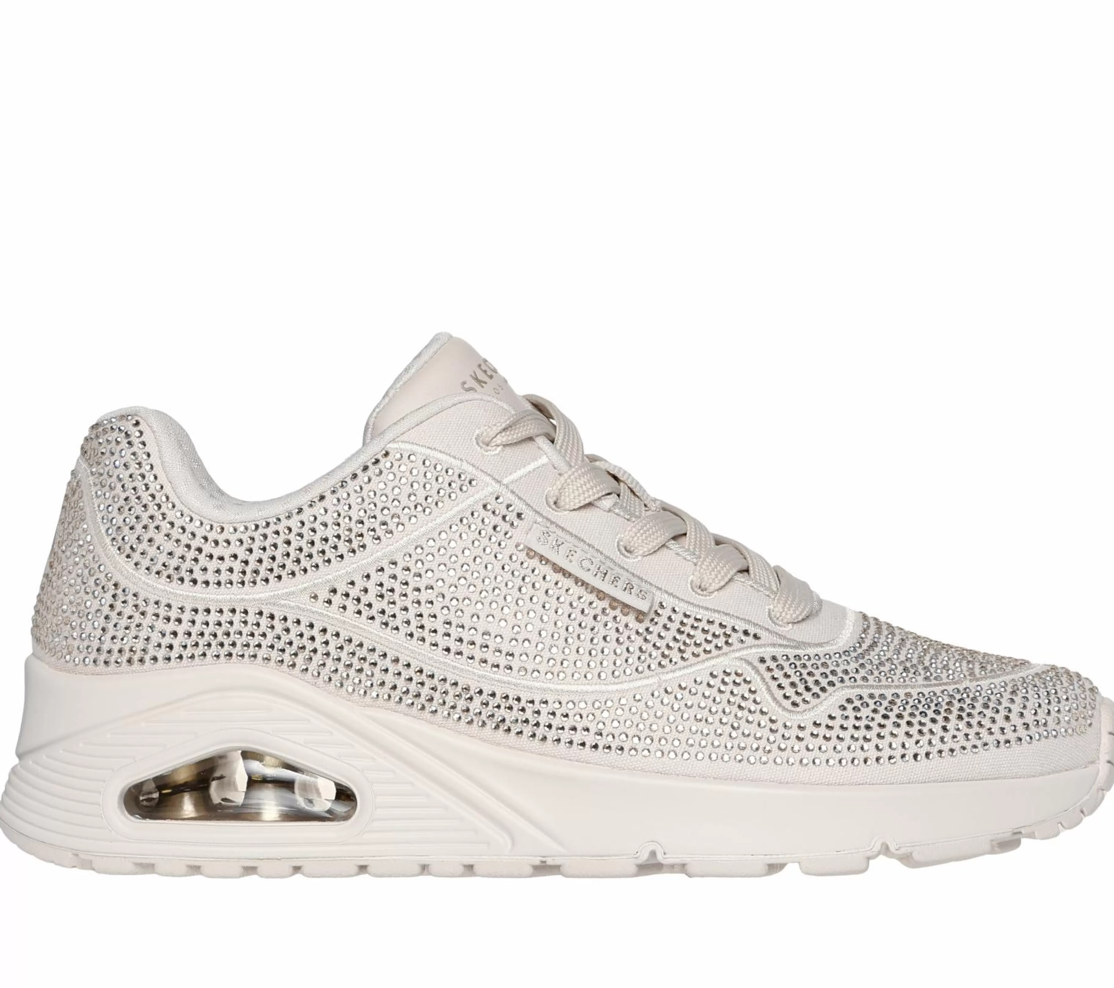 Com Atacadores | Sapatilhas Casuais | SKECHERS Uno - Disco Rave TAUPE