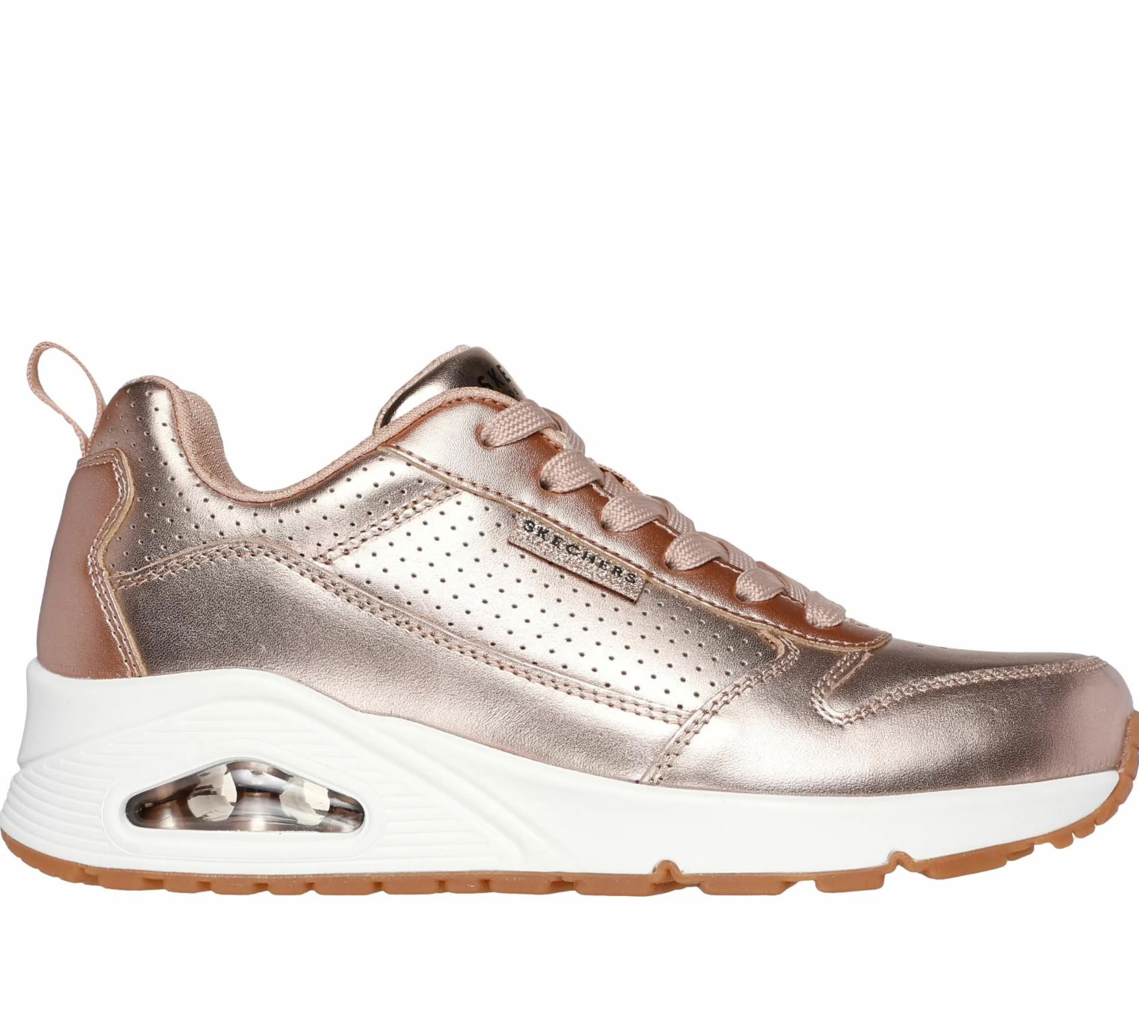 Com Atacadores | Sapatilhas Casuais | SKECHERS Uno - Metallixs ROSA / DOURADO