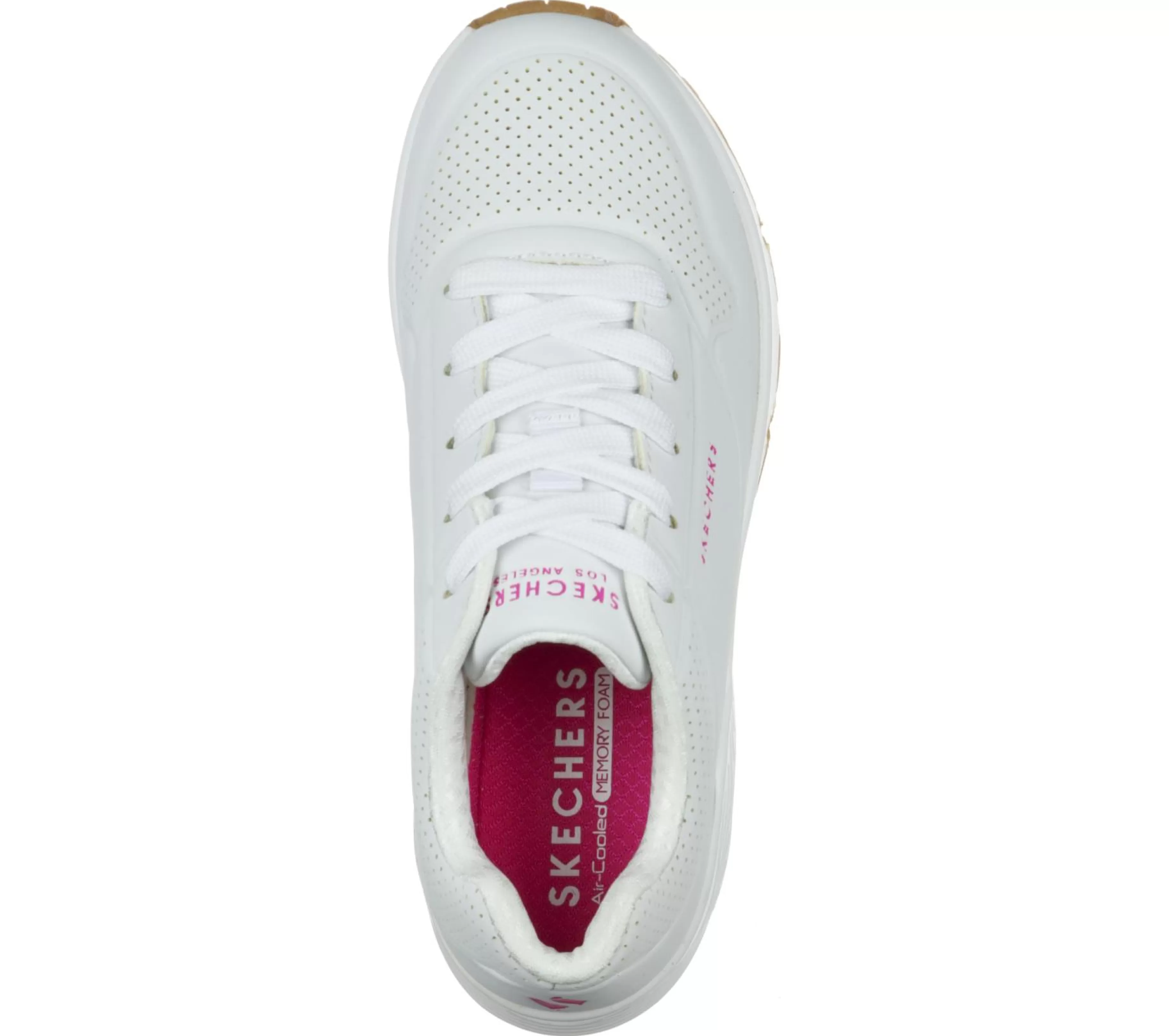 Com Atacadores | Sapatilhas | SKECHERS Uno - Stand On Air BRANCO / ROSA CHOQUE