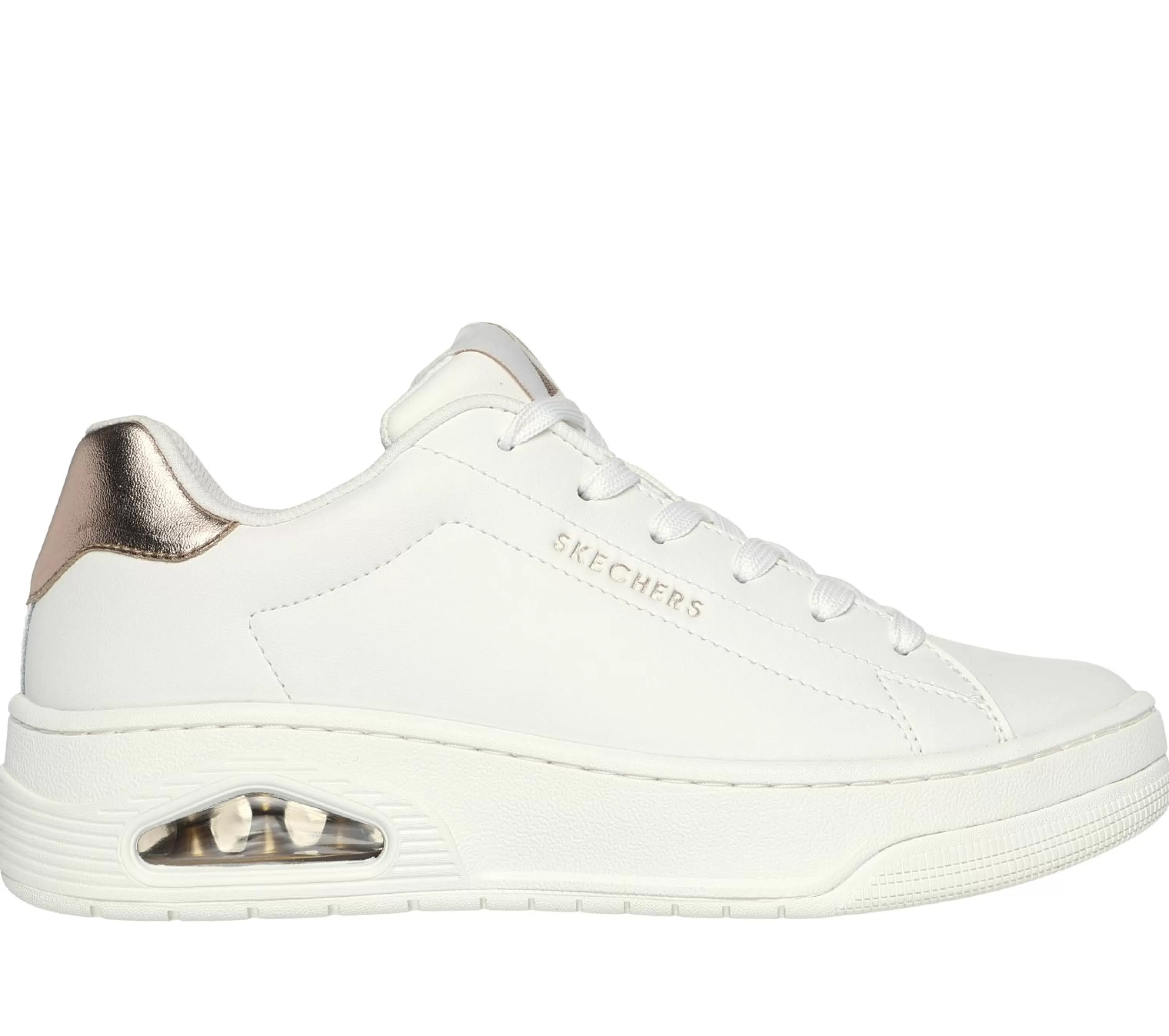 Com Atacadores | Sapatilhas Casuais | SKECHERS Uno Court - Courted Air BRANCO