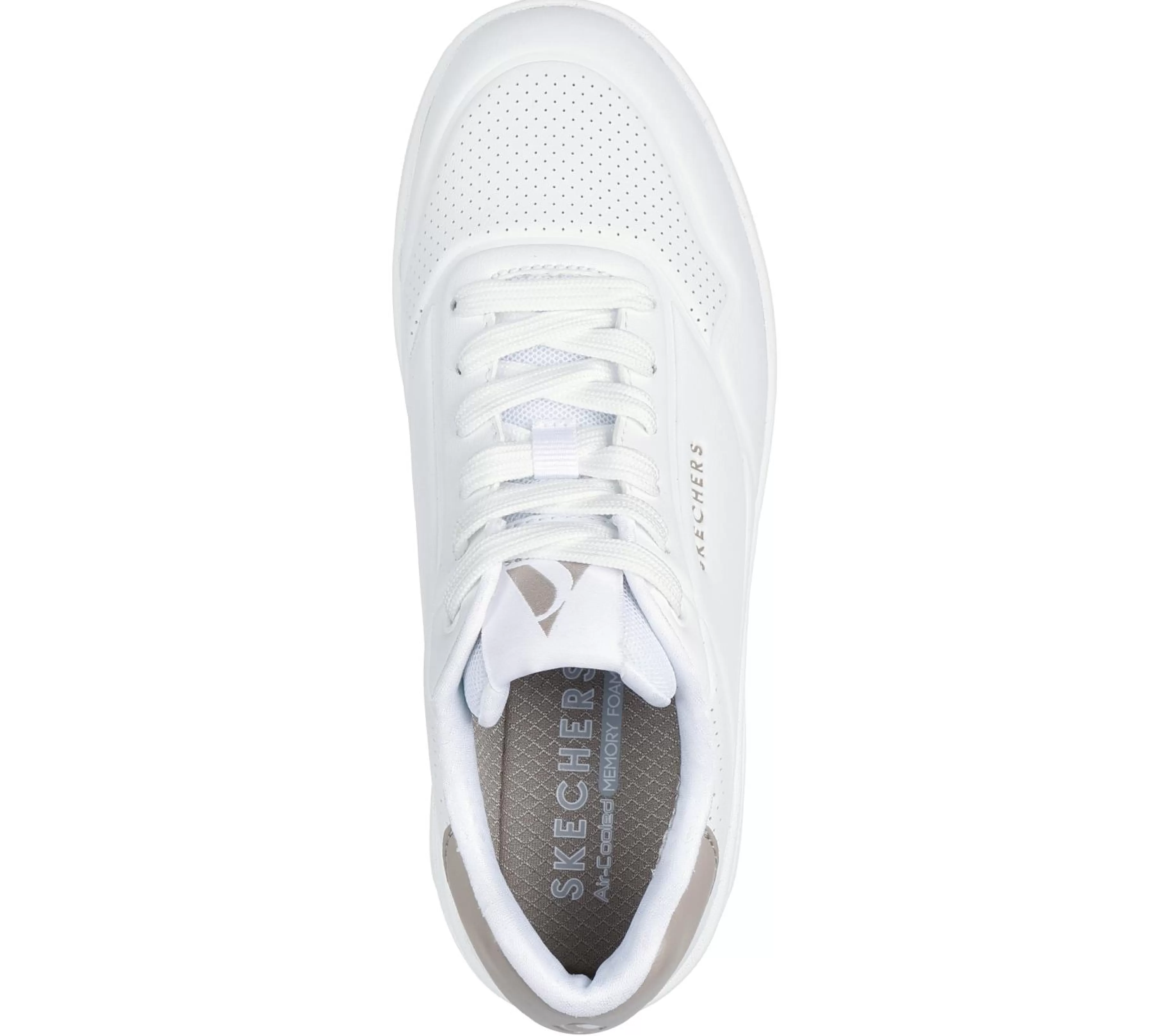 Com Atacadores | Sapatilhas Casuais | SKECHERS Uno Court - Fast Break BRANCO