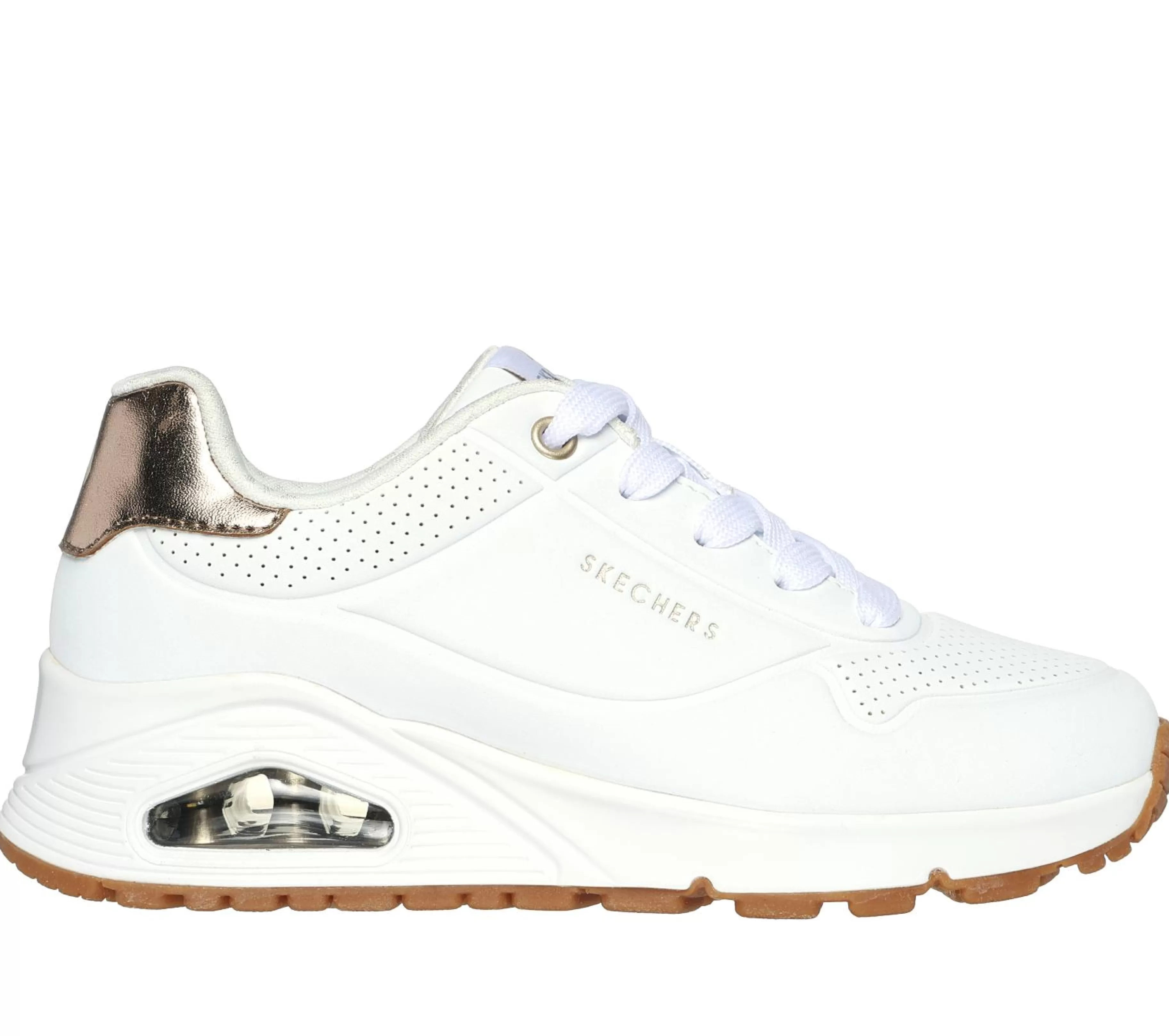 Com Atacadores | Sapatilhas | SKECHERS Uno Gen1 - Shimmer Away BRANCO