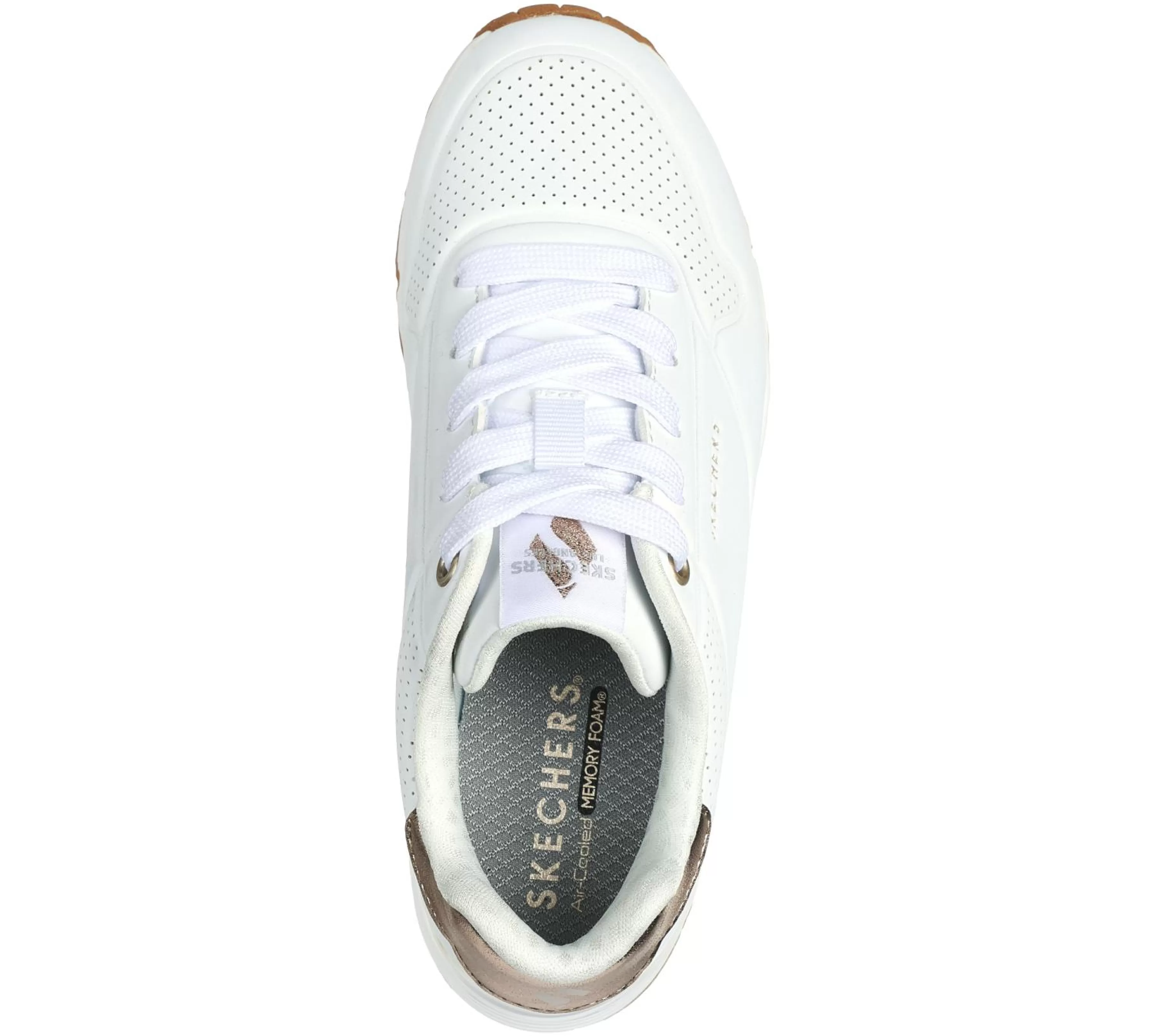 Com Atacadores | Sapatilhas | SKECHERS Uno Gen1 - Shimmer Away BRANCO