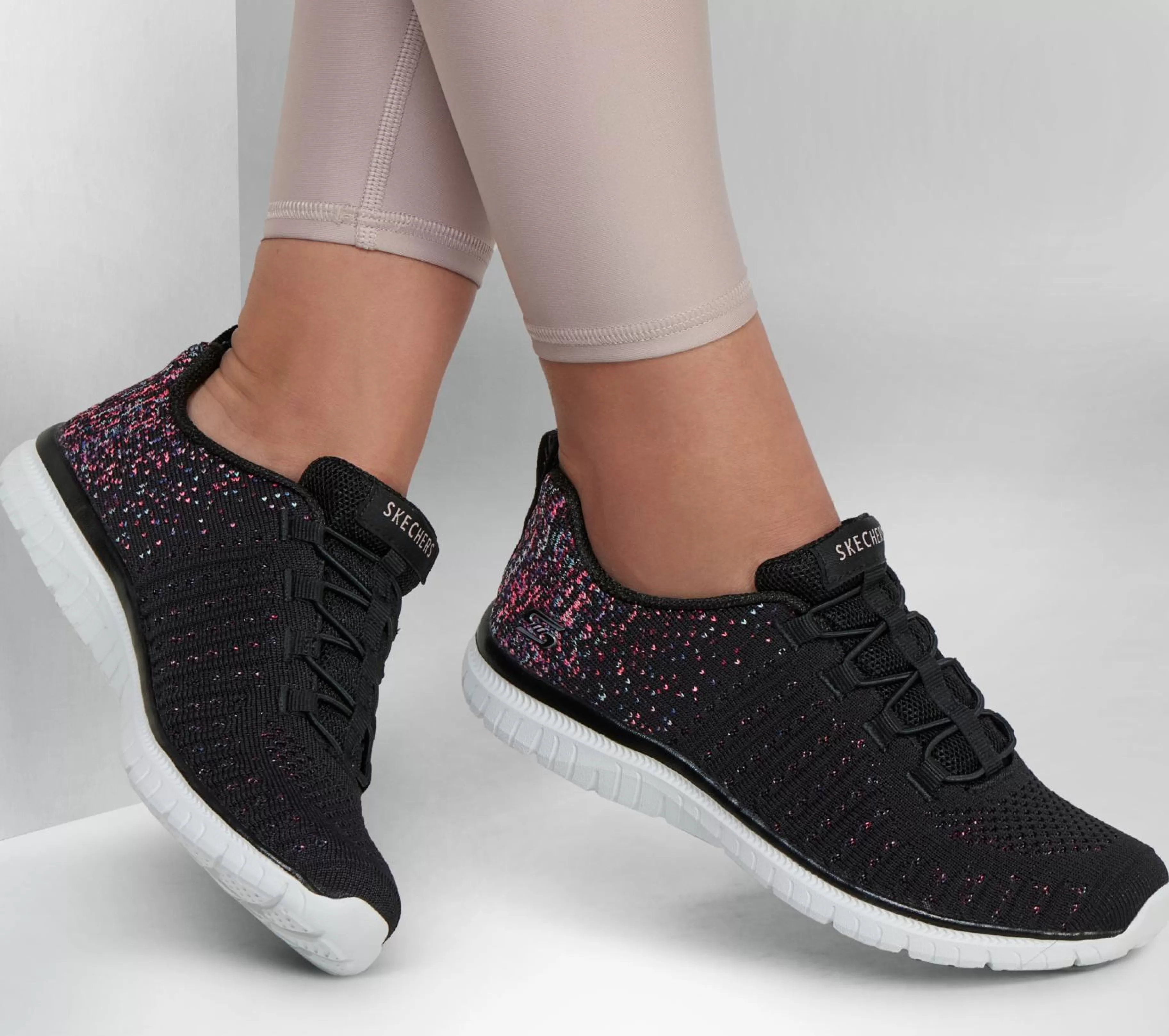 Calçado Sem Atacadores | Sapatilhas Casuais | SKECHERS Virtue PRETO / ROSA