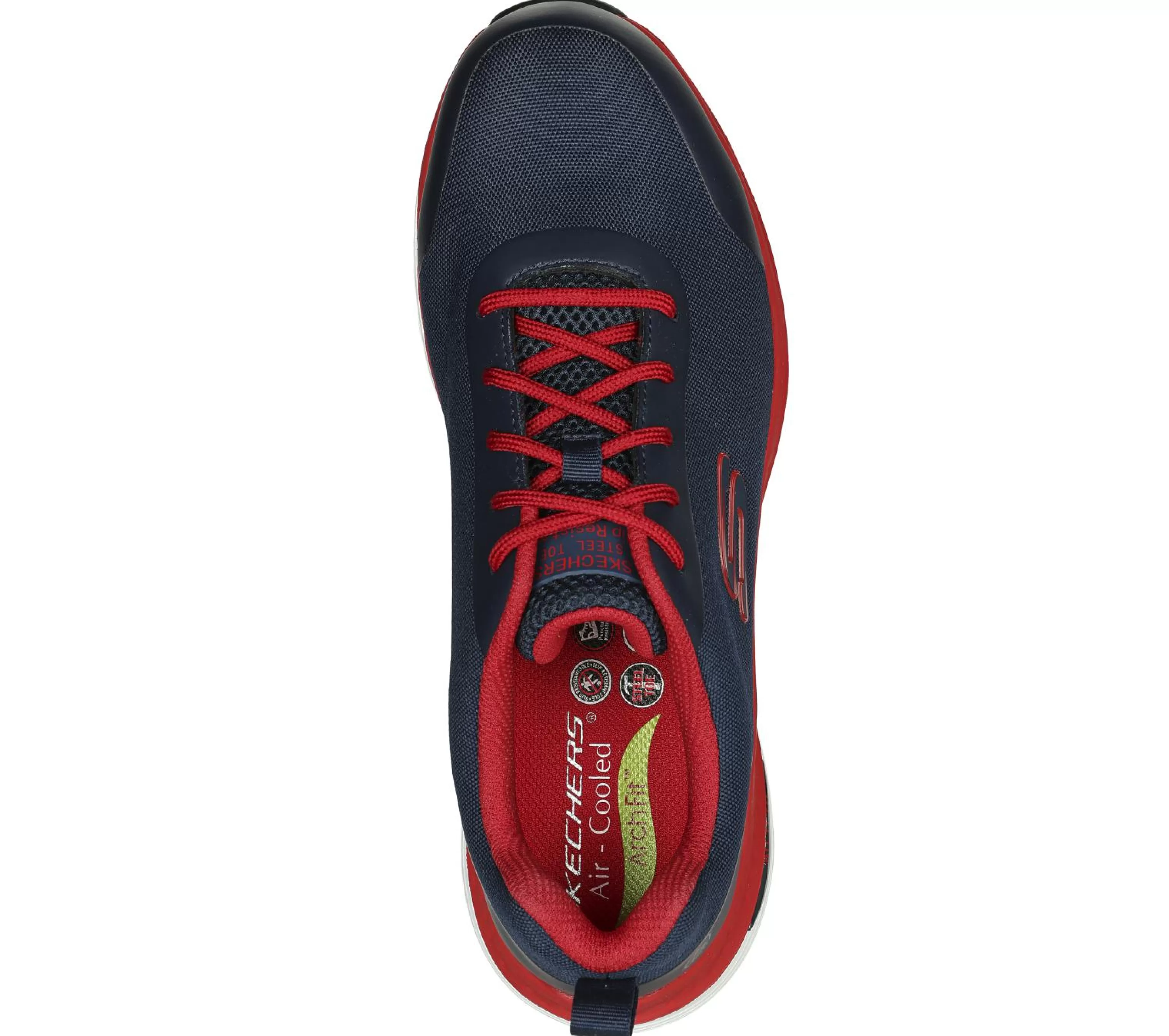 Work & Safety | Sapatos Com Atacadores | SKECHERS Work: Arch Fit SR - Ringstap NAVY / VERMELHO